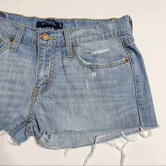 Levi's Boyfriend 513 Jean Distressed Cutoff Shorts - 5 - Picture 3 of 12